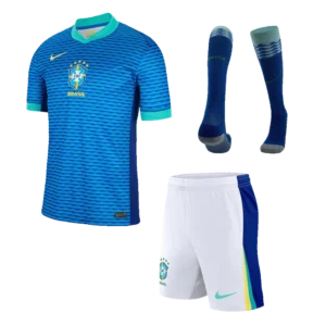 Kids Brazil Custom Away Full Soccer Kits 2024