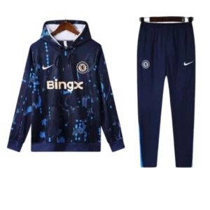 Nike Chelsea 2024-25 Black&Blue Hooded Training Tracksuit Kits