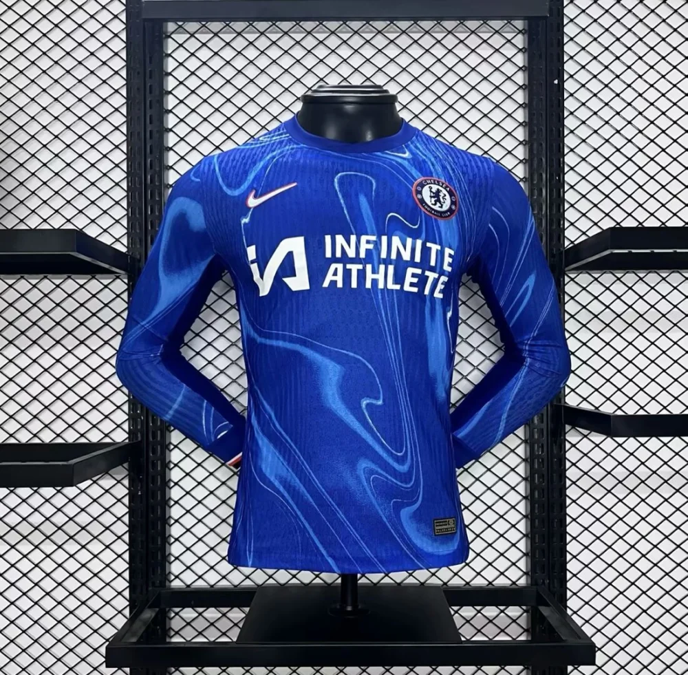 2024-25 Chelsea Club Home Player Version Long Sleeve Football Shirt - 图片 2