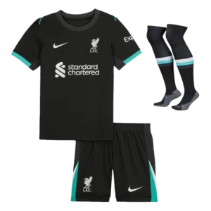 Kids Liverpool Custom Away Full Soccer Kits 2024-25