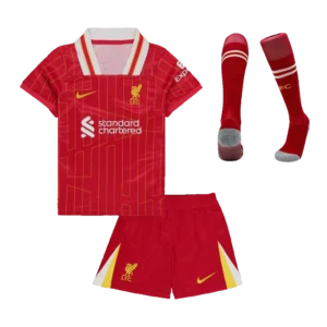 Kids Liverpool Custom Home Full Soccer Kits 2024-25