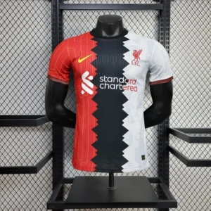 2024-25 Liverpool FC Black&Red&White tricolor player version soccer shirt