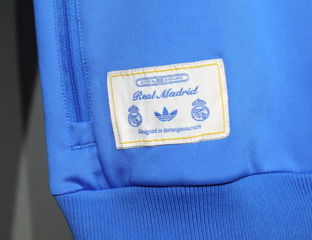 25-26 Real Madrid Training Kit (jacket+Pants) Blue - 图片 4