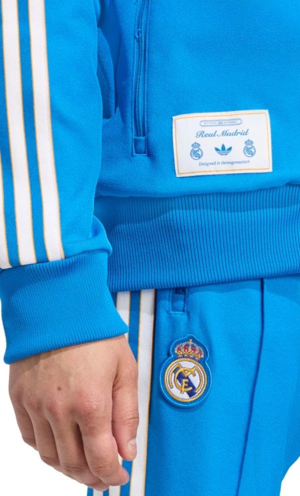 25-26 Real Madrid Training Kit (jacket+Pants) Blue - 图片 3