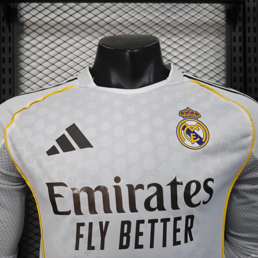 Real Madrid Home Soccer Jersey Player Version Shirt Long Sleeve 25-26 - 图片 8