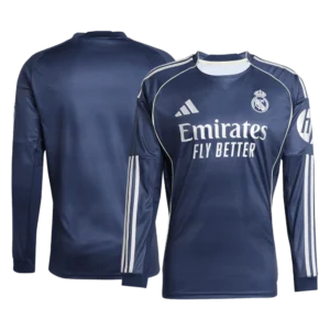 Real Madrid Long Sleeve Jersey Away Football Shirt 2025-26
