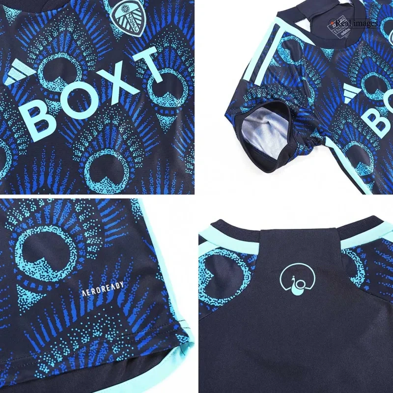 Kids Leeds United 2023-24 Away Kit Jersey+Shorts - 图片 4