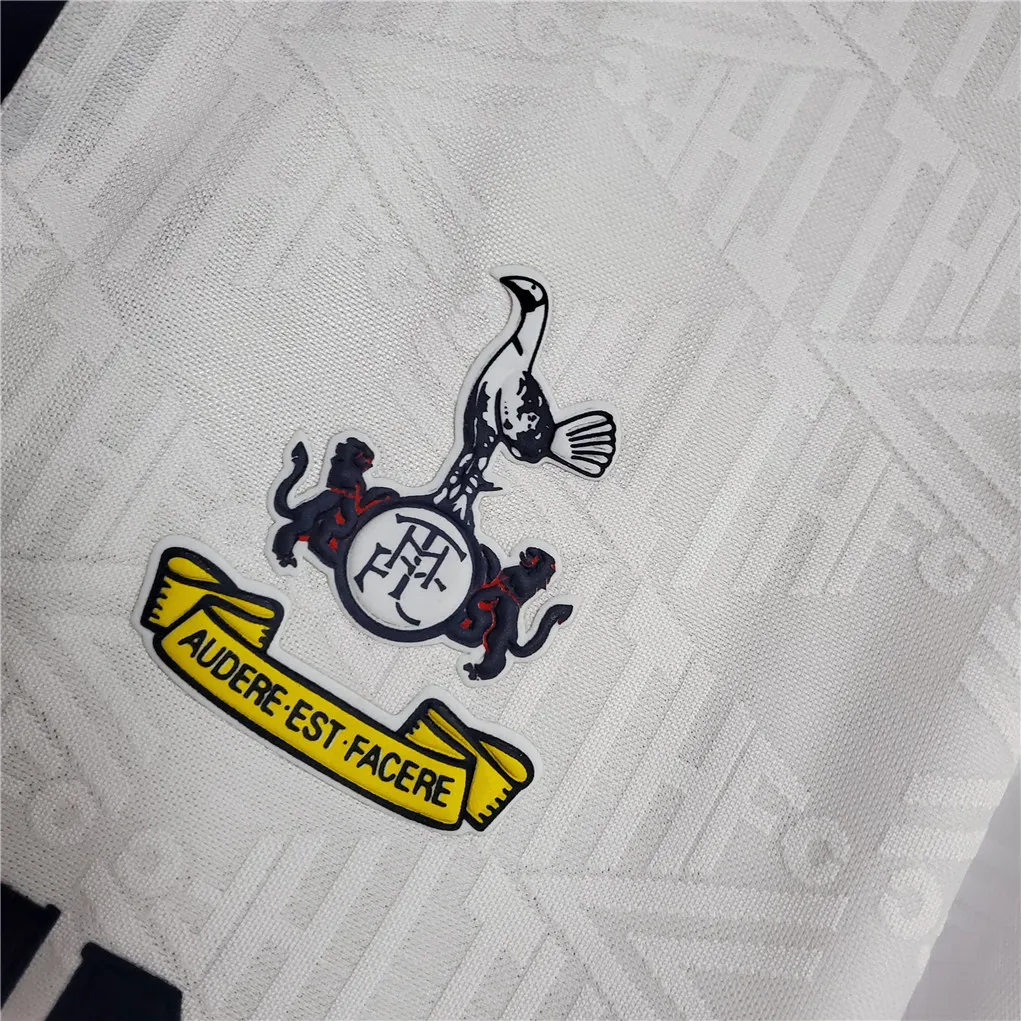 Tottenham Hotspur Retro Soccer Jersey Home Shirt Replica 1991-93 - 图片 5