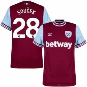 West Ham United Home Souček 28 Shirt 2024-2025 Player version