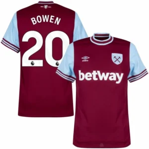 West Ham United Home Bowen 20 Shirt 2024-2025 Player version