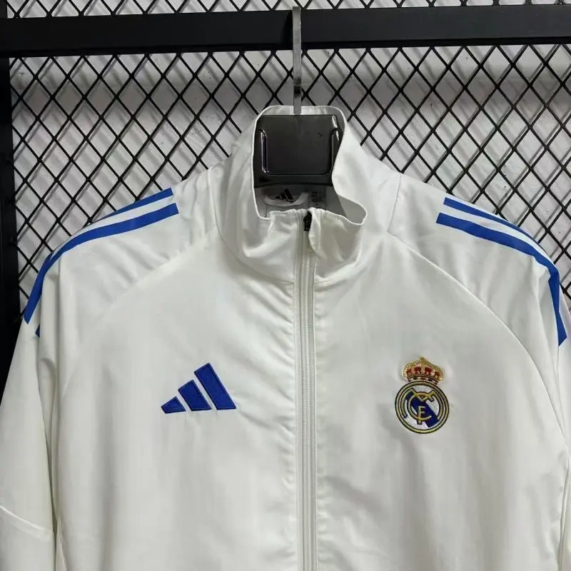 2025-26 Real Madrid Windbreaker lacket white - 图片 3