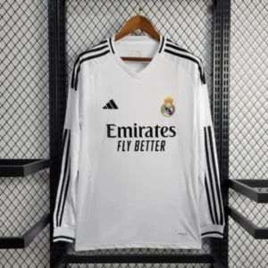 Real Madrid Home Long Sleeve Replica Jersey 2024-25
