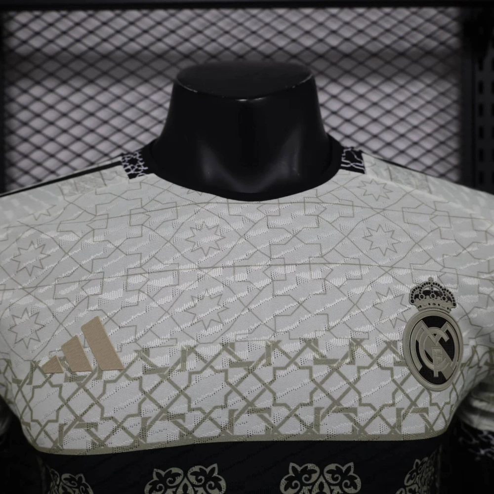 Real Madrid 24-25 Special Edition White Mandala Player Version Shirt Sport - 图片 4