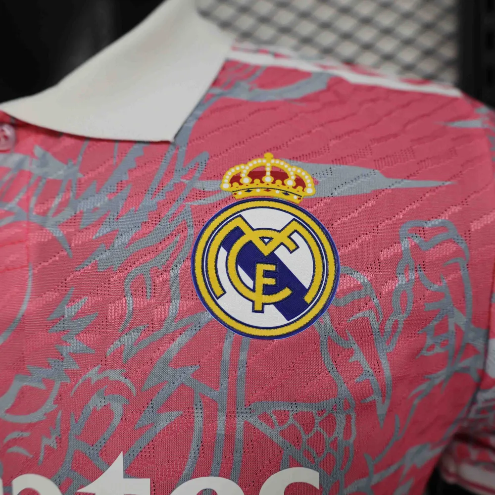 24-25 Real Madrid Players Special Edition Pink Football POPL Shirt - 图片 5