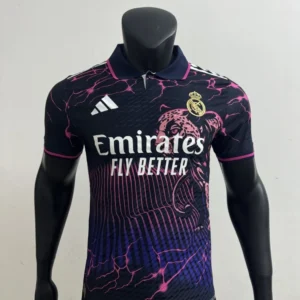 2025-26 Real Madrid Panther Black Purple Special Edition Jersey Player Edition
