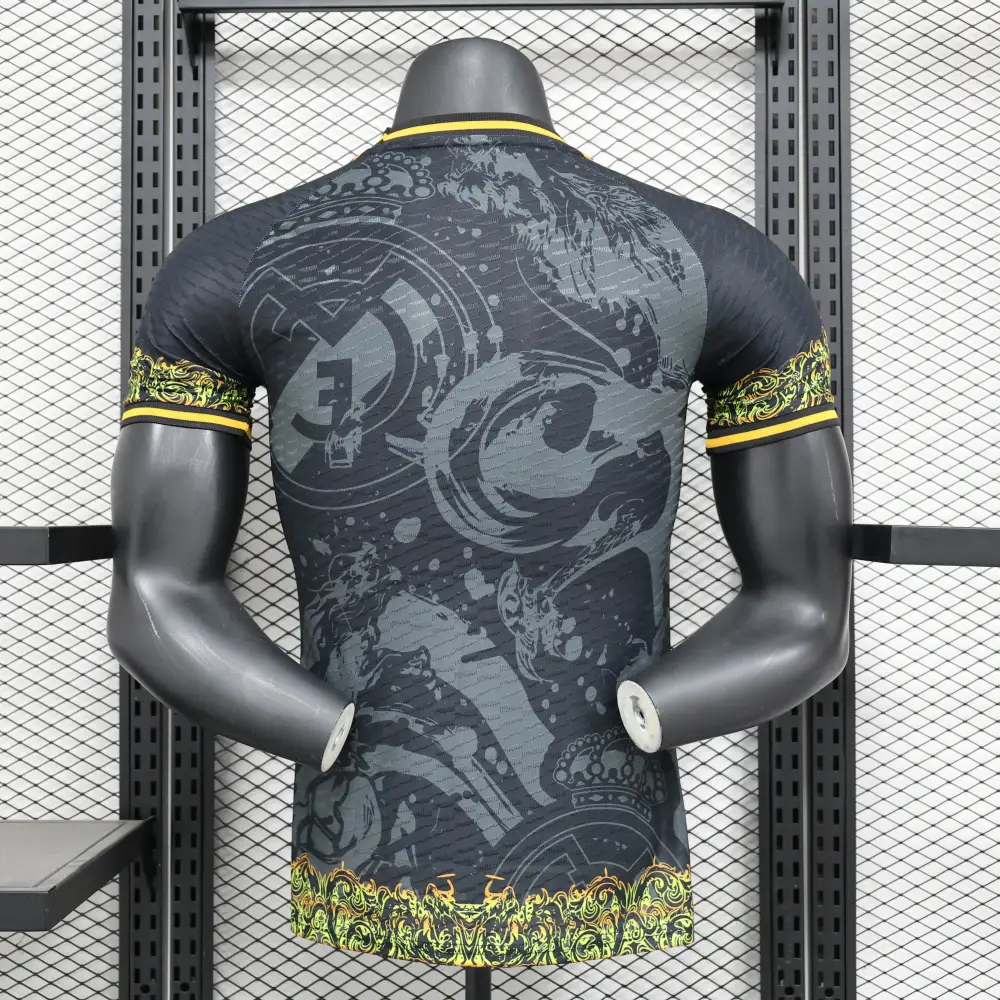 Real Madrid 24-25 Dragon Pattern Black Player Edition Jersey - 图片 4