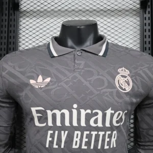 24-25 Real Madrid Third Away Soccer Jersey Player Version Long Sleeve