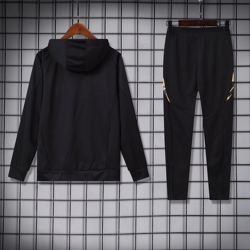 Adidas Real Madrid 2024-25 Black Hooded Training Tracksuit Kits - 图片 3