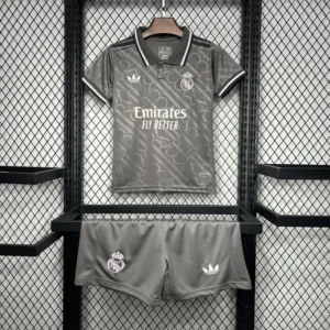 Real Madrid 24-25 Third Away Grey Kids Kits Jersey+Shorts