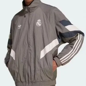 2024-2025 Real Madrid Jersey Windbreaker Grey