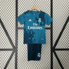 Real Madrid 17-18 Third Away Retro Kids Kit Soccer Jersey