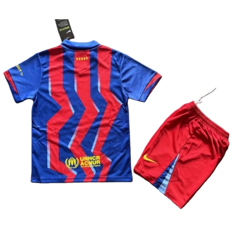 2025-26 Barcelona Fourth Away Soccer Kids Kit jersey+Shorts - 图片 3