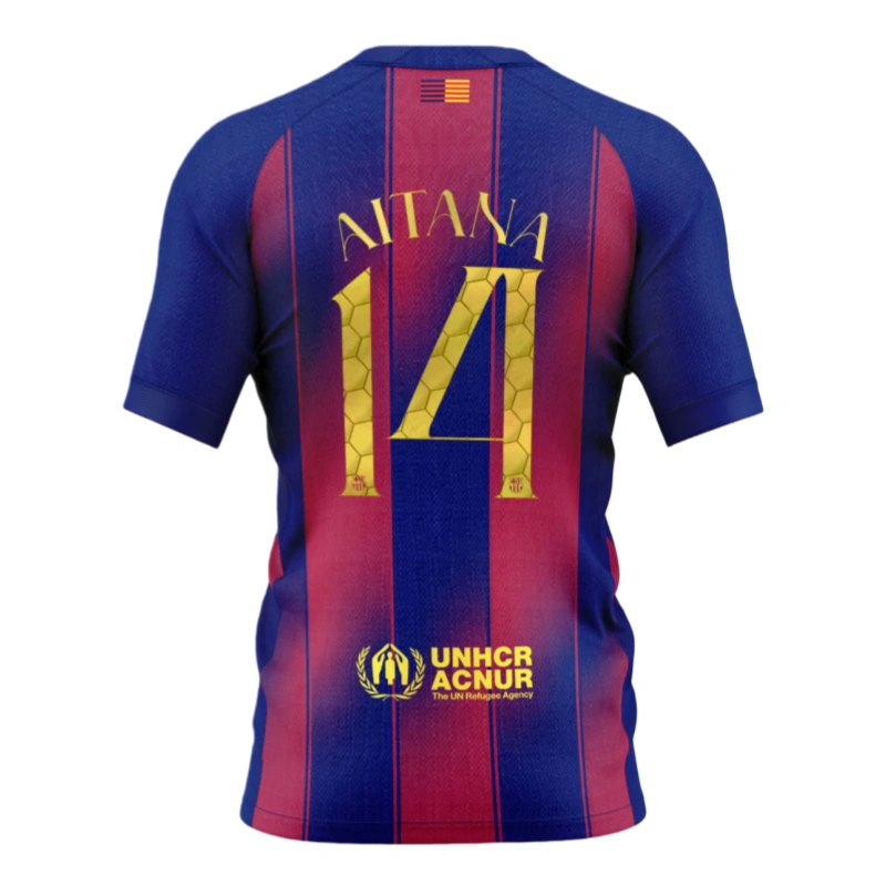2025-26 Barcelona Home AITANA #14 special edition Football shirt Fan-Player version - 图片 3