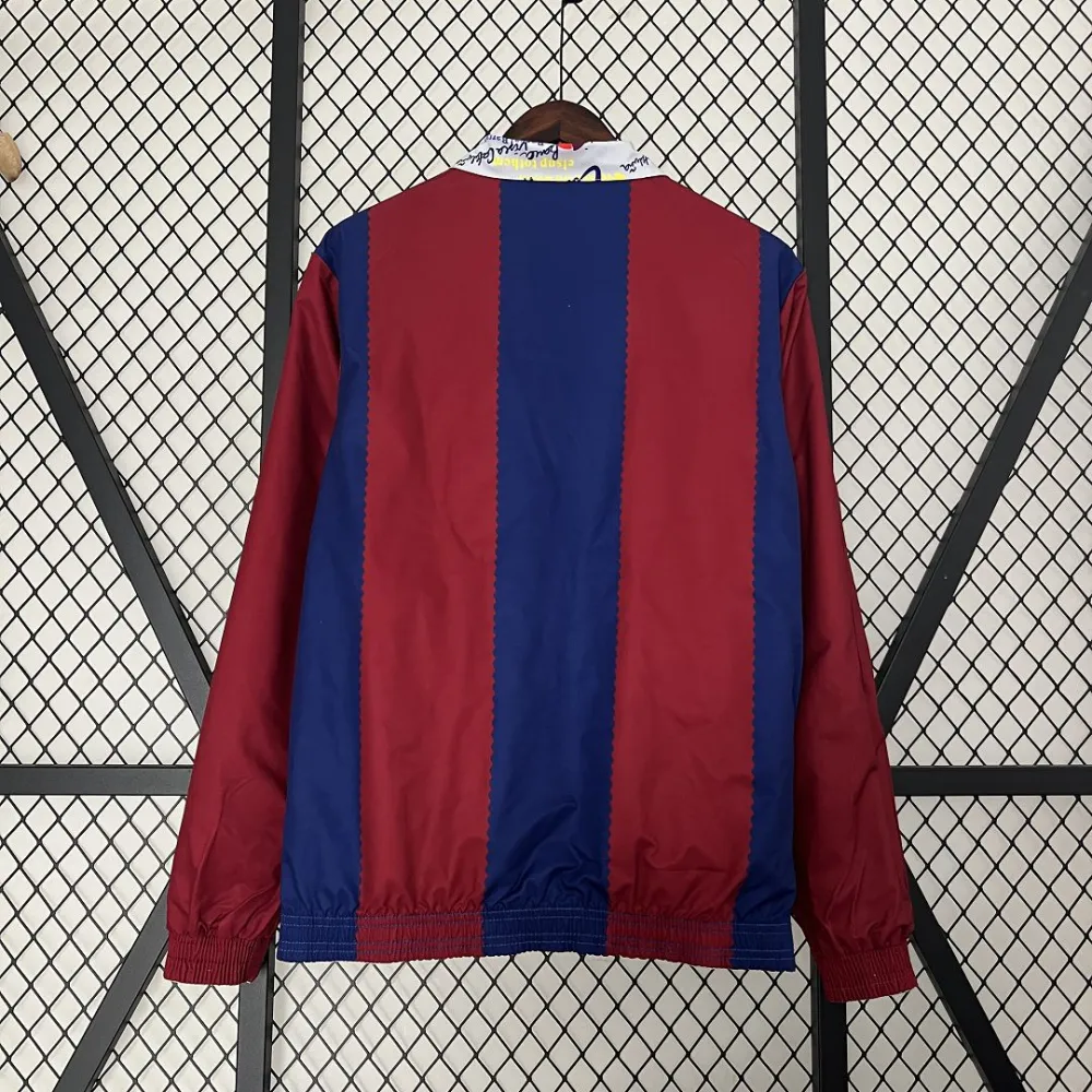 23-24 Barcelona Reversible Windbreaker Red&White Double-Sides Jacket Best Jerseys - 图片 4