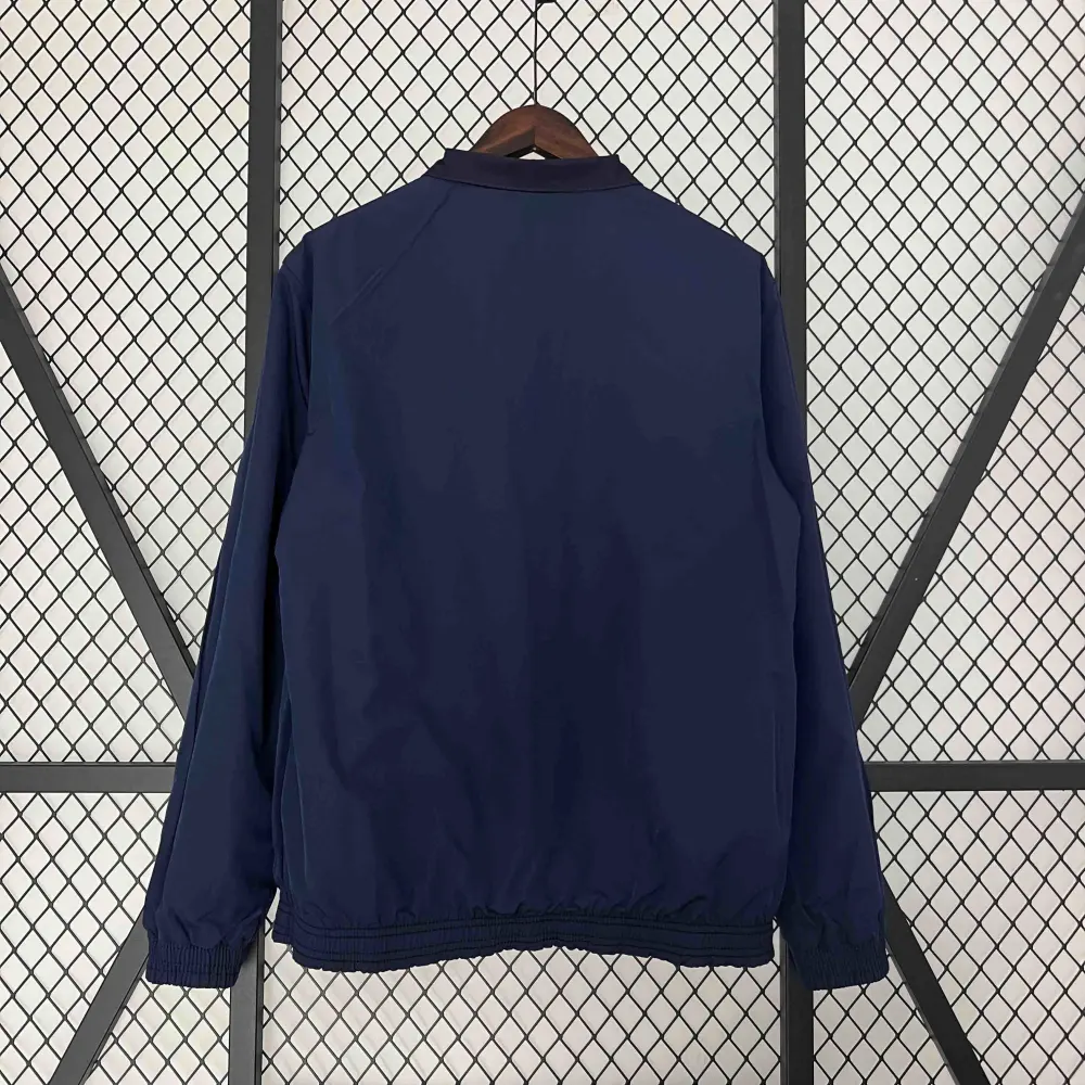 23-24 Barcelona Reversible Windbreaker Red&Navy Special Edition Style Double-Sides Jacket - 图片 3