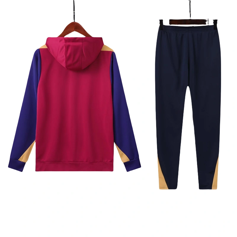 Nike Barcelona 2024-25 Hooded Red Training Tracksuit Kits - 图片 4